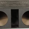 QPower Dual 12 inch Vented Subwoofer Box, Black Rhino Liner Finish - QBOMB12VL