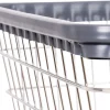 R&B Wire Products Heavy Duty Wire Laundry Cart With Double Rod Rack, Chrome - 100CEC58C