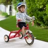 Radio Flyer Classic Red Dual Deck Tricycle, 12 Inch Front Wheel, Red, Ages 2.5-5 Years