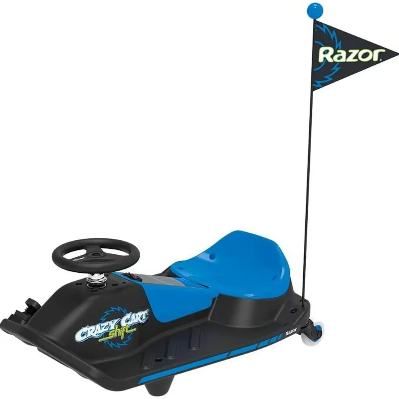 Razor Crazy Cart Shift 12V Electric Drifting Go Kart For Kids - High/Low Speed Switch