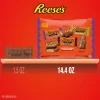 REESE'S Assorted Milk Chocolate Snack Size Peanut Butter Shapes, Halloween Candy Jumbo Bag, 14.4 oz