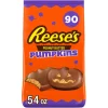 REESE'S Milk Chocolate Snack Size Peanut Butter Pumpkins, Halloween Candy Jumbo Bag