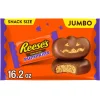 REESE'S Milk Chocolate Snack Size Peanut Butter Pumpkins, Halloween Candy Jumbo Bag