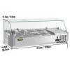 Refrigerated Condiment Prep Station, 48-inch, 10.8Qt, 3 1/3 Pans And 4 1/6 Pans - 146W