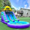 Relunch Inflatable Double Water Slide With Splash Pool And Blower, 26'L x 12'W x 14'H