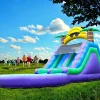Relunch Inflatable Double Water Slide With Splash Pool And Blower, 26'L x 12'W x 14'H