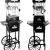 RENDGO Popcorn Maker Machine With Cart, 10 Oz Kettle, 60 Cups, Black