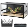REPTI ZOO 40 Gallon Tempered Glass Reptile Terrarium Tank 36x18x18 in