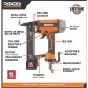 RIDGID 6 Gal. Portable Electric Pancake Air Compressor With 18GA Brad Nailer, 16GA Finish Nailer And 18GA Finish Stapler