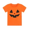 Rimyaw Boys Halloween Tee Shirts Toddler Pumpkin Graphic Short Sleeve Tops 3T