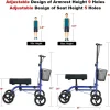 RINKMO Lightweight Steerable Knee Scooter With 8-Inch PVC Wheels
