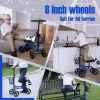 RINKMO Lightweight Steerable Knee Scooter With 8-Inch PVC Wheels