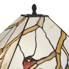 Robert Louis Tiffany Table Lamp 26 inch High Dark Bronze Cherry Blossom Stained Art Glass Shade