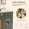 Robud Wooden Kids Kitchen Play Set With Ice Maker, Vintage Green, Ages 3+ - 21.65 x 11.65 x 31.5 in