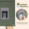 Robud Wooden Kids Kitchen Play Set With Ice Maker, Vintage Green, Ages 3+ - 21.65 x 11.65 x 31.5 in
