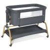 Rocking Bedside Sleeper Bassinet With Adjustable Height, Wheels And Mattress