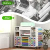 Rolling Craft Storage Cart For Cricut Machines With 48-Spool Vinyl Holder, 41.93 x 14.2 x 31.1 Inches