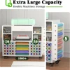 Rolling Craft Storage Cart For Cricut Machines With 48-Spool Vinyl Holder, 41.93 x 14.2 x 31.1 Inches