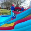 ROOJER Inflatable Water Slide Bounce House 8-in-1 With 450W Blower - Crocodile Water Park