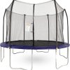 Round Trampoline With Enclosure And Spring Pad, 12-Foot, Blue