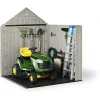 Rubbermaid Resin Outdoor Garden Storage Shed With Windows And Utility Hooks, Sand - 7x7 Ft