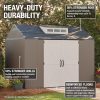 Rubbermaid Resin Outdoor Storage Shed With Floor, 7 x 7 Ft, Gray
