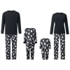 RUINIXCW Family Matching Halloween Ghost Pajama Set Black Long Sleeve Sleepwear for Trick or Treat Party Holiday Photos