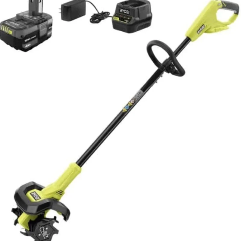 Ryobi 18V ONE+ Cordless Cultivator With 4Ah Battery - P2750VNM