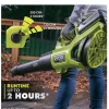 RYOBI 40V HP Brushless Cordless Leaf Blower, 730 CFM, 190 MPH, 2x 4.0 Ah Batteries And Charger