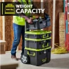 RYOBI LINK Modular Tool Storage Set, Rolling, Medium And Standard Tool Boxes, Green - STM201 STM102 STM101