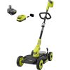 RYOBI ONE+ 18V 12 in. Cordless Battery Mower, String Trimmer And Edger