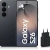 Samsung Galaxy S26 Android 5G Smartphone, 512 Go, Violet, 25W Fast Charger Included - Galaxy S26