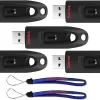 SanDisk Ultra USB 3.0 Flash Drives 512GB 5 Pack