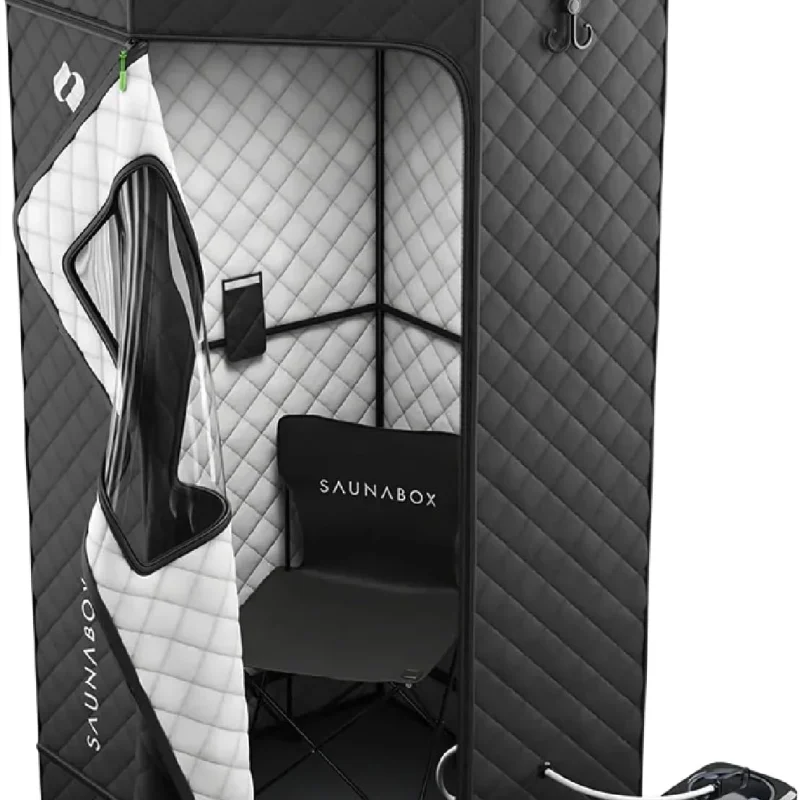 SAUNABOX Personal Steam Sauna Tent With Chair Mat And Case - SmartSteam Kit Pro