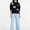 Scaredy Cat Club Women's Halloween Graphic Crew Pullover Sweatshirt