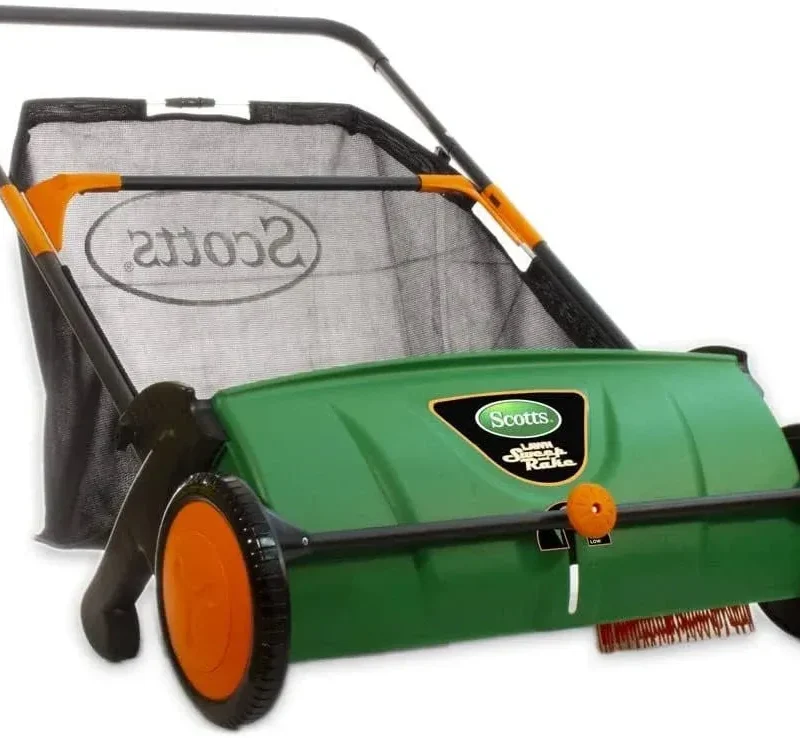 Scotts Push Lawn Sweeper, 26-Inch Sweeping Width, 3.6 Bushel Collection Bag - LSW70026S