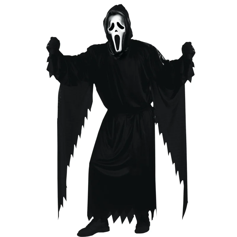 Scream Ghost Face Halloween Costume for Adults, 3-Piece, Men's Size M-XL (32-42), by Fun World
