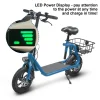 SEHOMY Electric Scooter With Seat, 450W 8.0Ah Battery, 20-Mile Range, 15.5 Mph