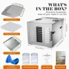 Septree Commercial Food Dehydrator With 10 Stainless Steel Trays - 15.6 x 15.6in