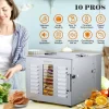 Septree Commercial Food Dehydrator With 10 Stainless Steel Trays - 15.6 x 15.6in