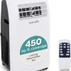 SereneLife Portable Air Conditioner 10,000 BTU Cooling, 9,000 BTU Heating, White