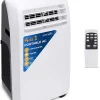 SereneLife Portable Air Conditioner 10,000 BTU Cooling, 9,000 BTU Heating, White