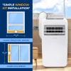 SereneLife Portable Air Conditioner 10,000 BTU Cooling, 9,000 BTU Heating, White