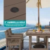 SERWALL 7-Piece HDPE Patio Dining Set, Aruba, 66.9in D x 32.2in W x 29.1in H