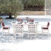 SERWALL 7-Piece HDPE Patio Dining Set, Aruba, 66.9in D x 32.2in W x 29.1in H