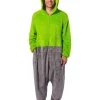 Sesame Street Union Suit Adult Kigurumi Costume Pajama Fleece Hooded One Piece