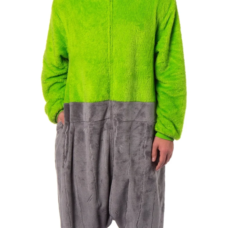 Sesame Street Union Suit Adult Kigurumi Costume Pajama Fleece Hooded One Piece