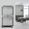 Seville Classics Steel Storage Cabinet, 36 inch W x 18 inch D x 72 inch H - UltraHD