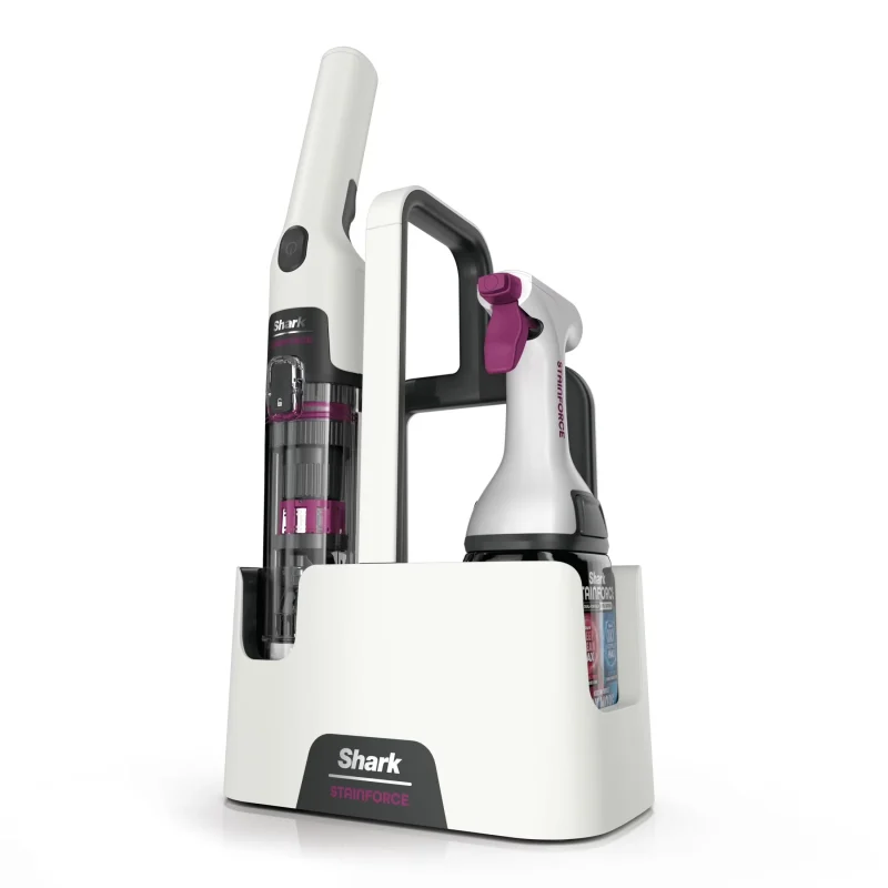 Shark Cordless Portable Spot, Stain, And Odor Remover System With Storage Caddy And Full-Size Cleaning Solution, White -