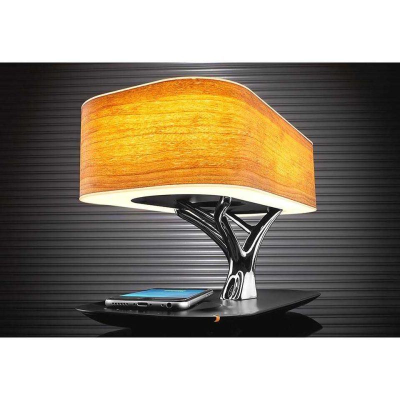 Sharper Image Bluetooth Speaker Lamp With Wireless Charging Pad - 206423